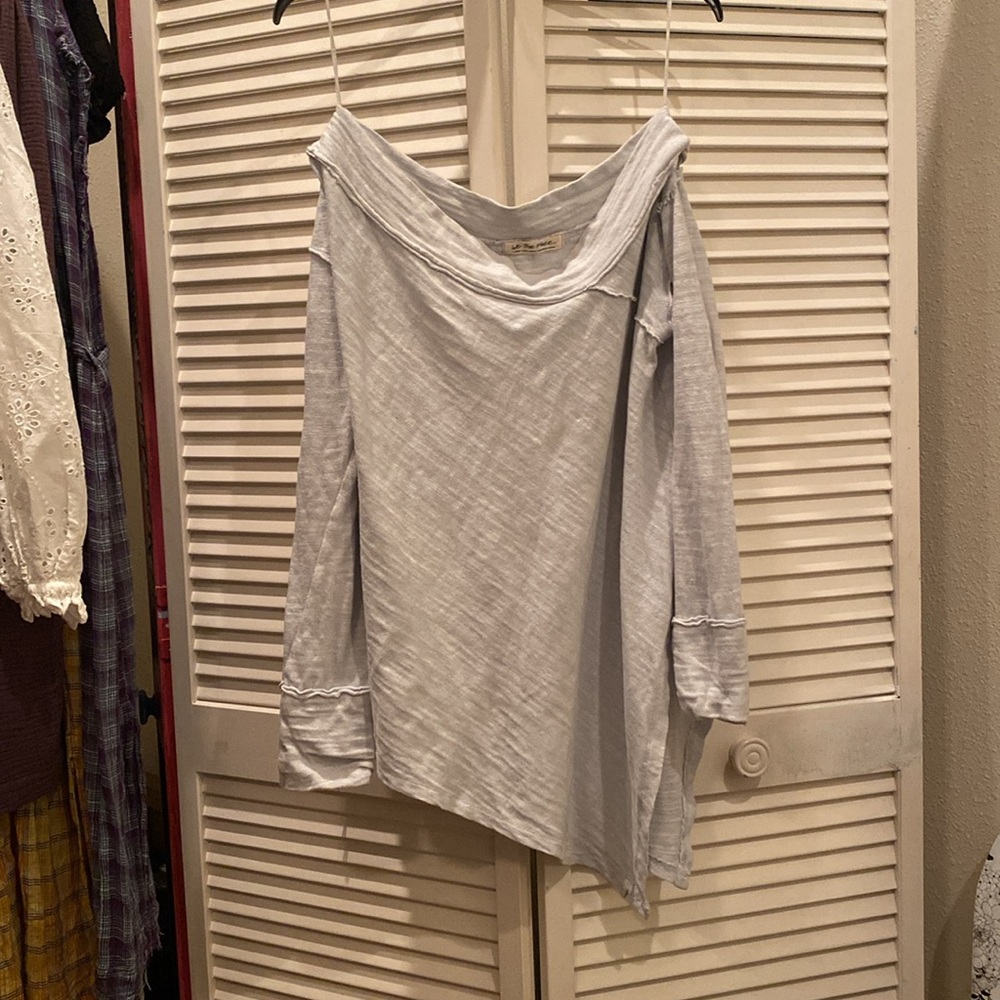 We The Free Olive Green Off-Shoulder Sweater - Picture 14 of 16